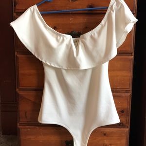 White off the shoulder top